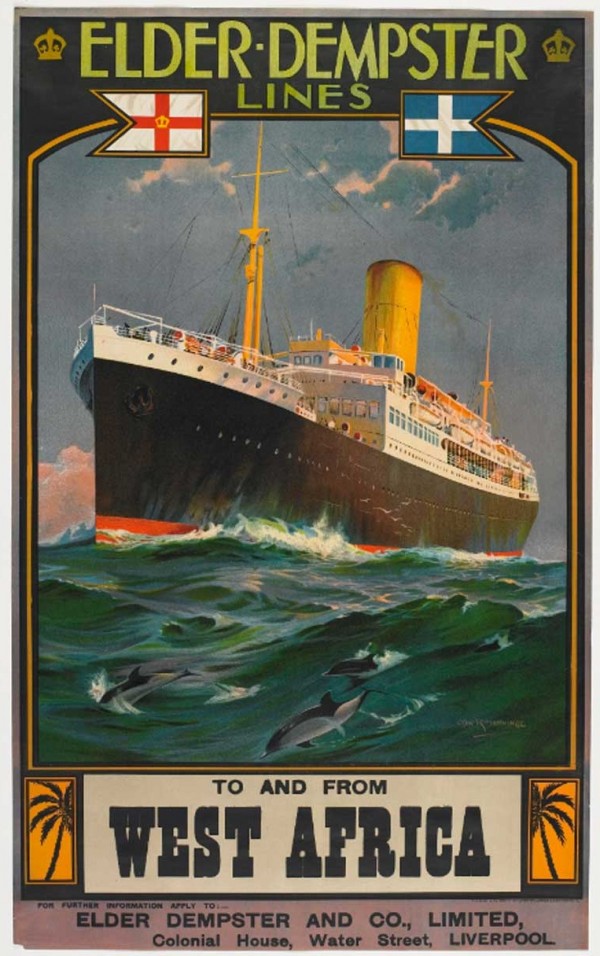 Elder Dempster Lines vintage poster  Print